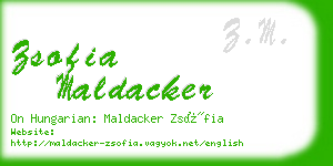 zsofia maldacker business card